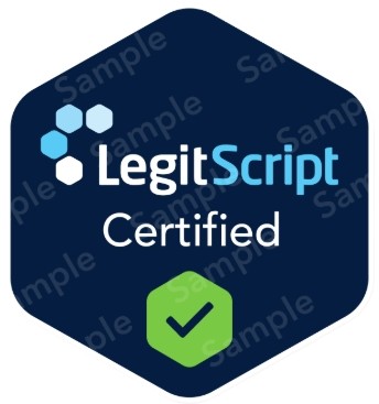 LegitScript Certified logo with checkmark